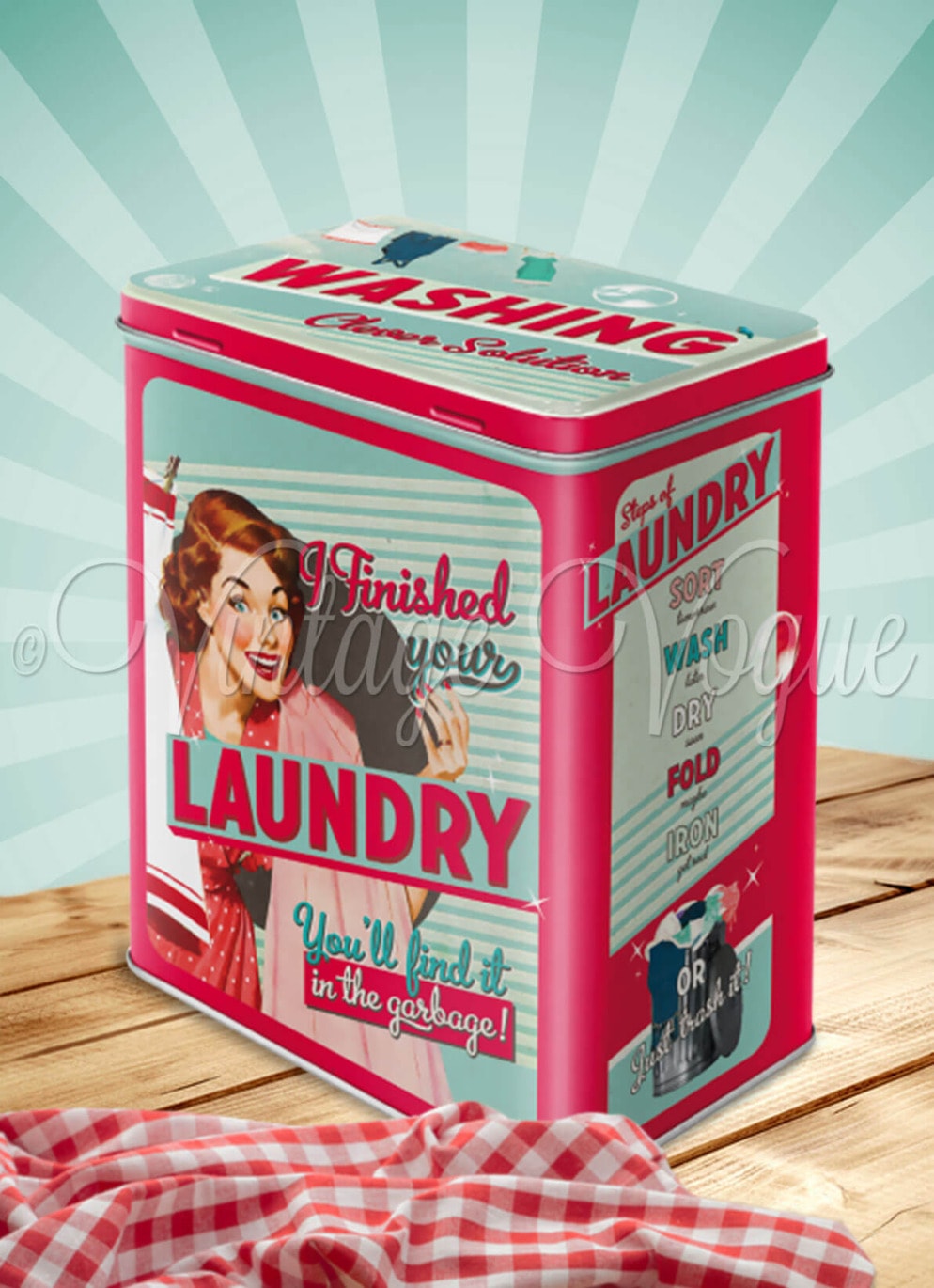 Nostalgic Art Retro Blechdose Größe L "Finished Your Laundry"
