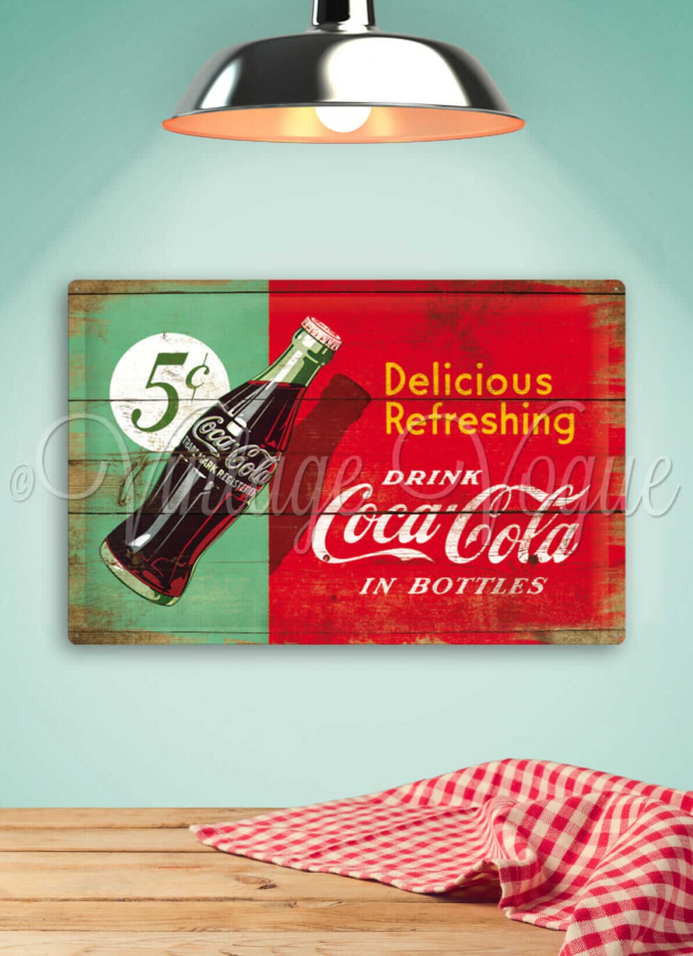 NostalgicArtRetroBlechschild"Coca Cola DeliciousRefreshing"xcm