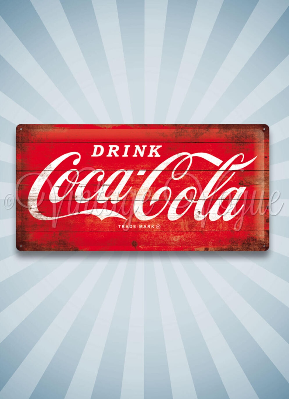 Nostalgic Art Retro Blechschild Drink Coca Cola Rot Weiß Deko Vintage Metall Schild im Coke Design