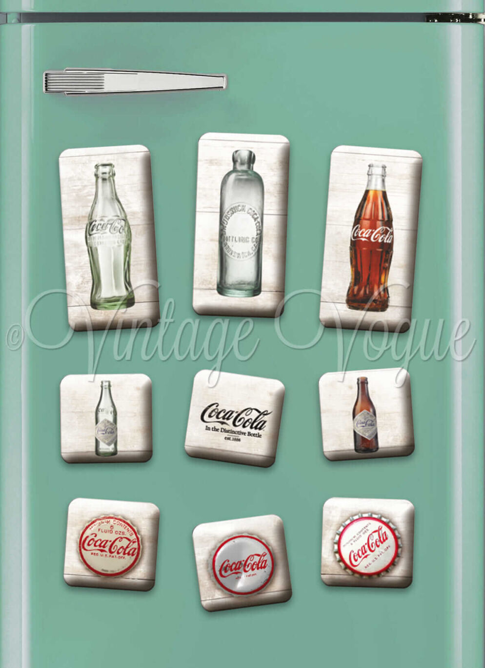 NostalgicArtRetroerMagnetSet"Coca Cola BottleTimeline"