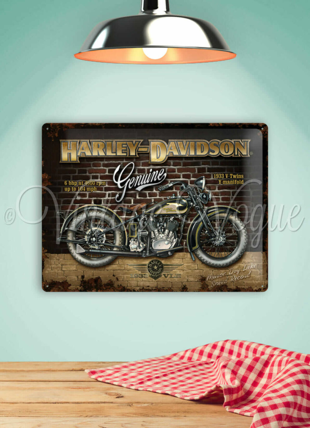 NostalgicArtRetroBlechschild"HarleyDavidsonBrickWall"xcm