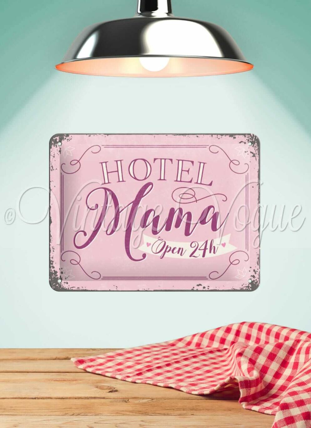 NostalgicArtRetroBlechschild"HotelMama"xcm