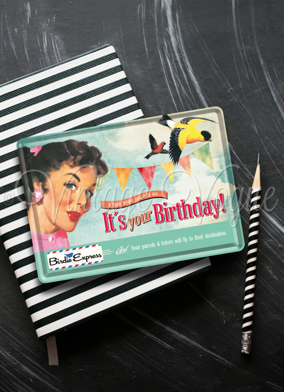 Nostalgic Art Retro Blechpostkarte "It´s your Birthday"