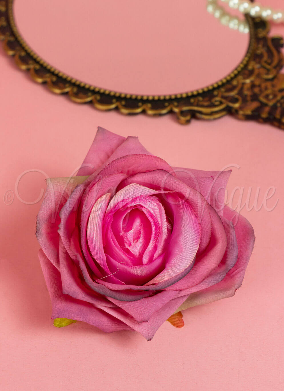 Banned Vintage Retro Haarblume Rose Haarclip Scented Love in Pink