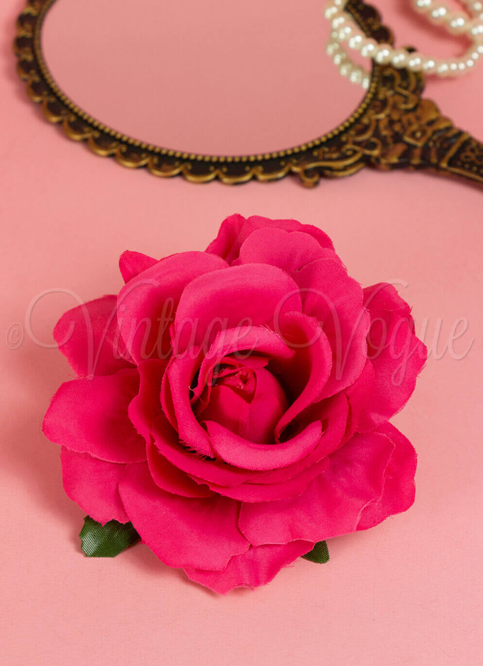 Forever Fifties Vintage Retro Rosen Haarblume Haarclip Sweet Rose in Pink