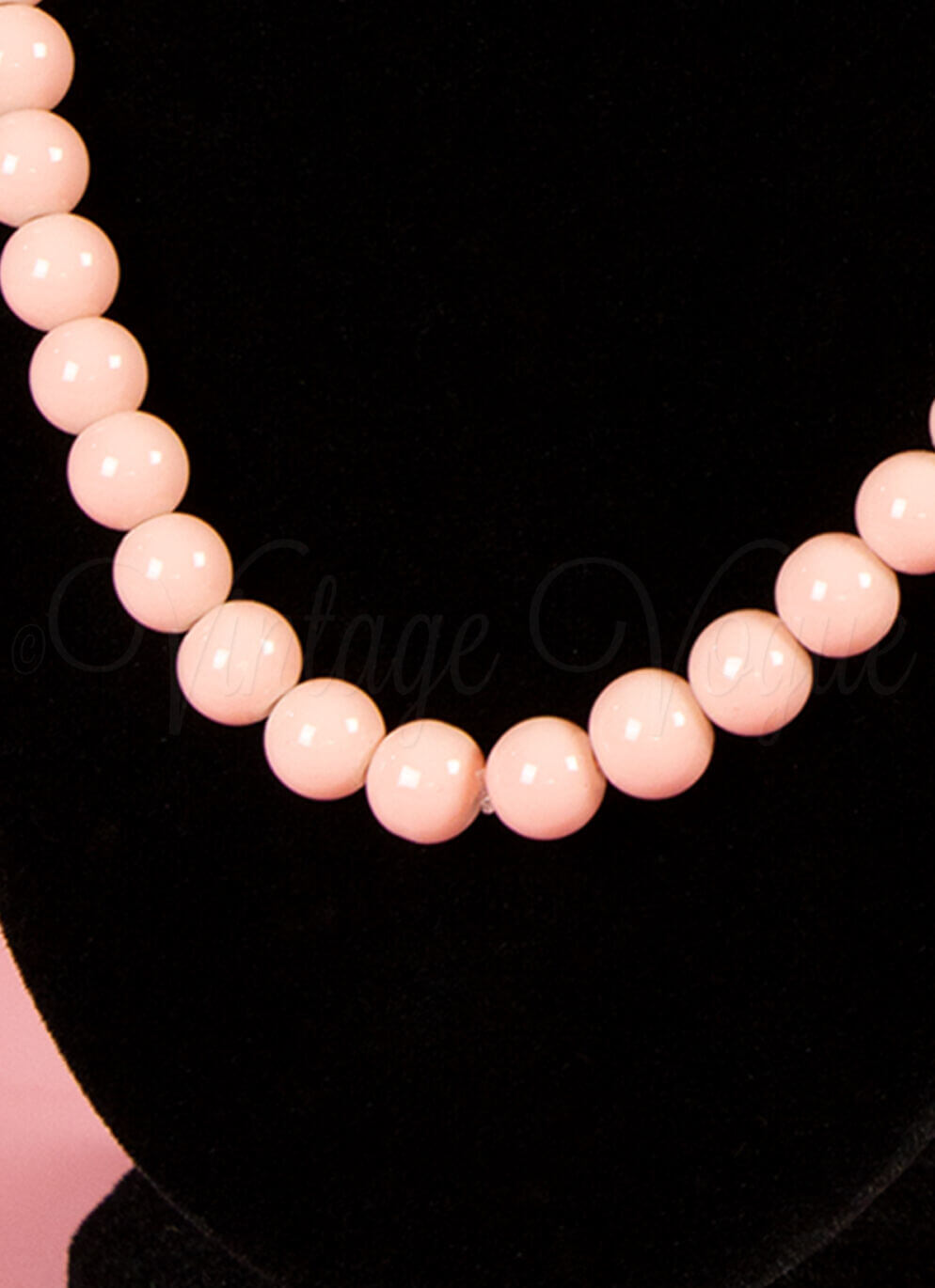 Clayre & Eef 50er Jahre Retro Vintage Perlen Halskette in Rosa