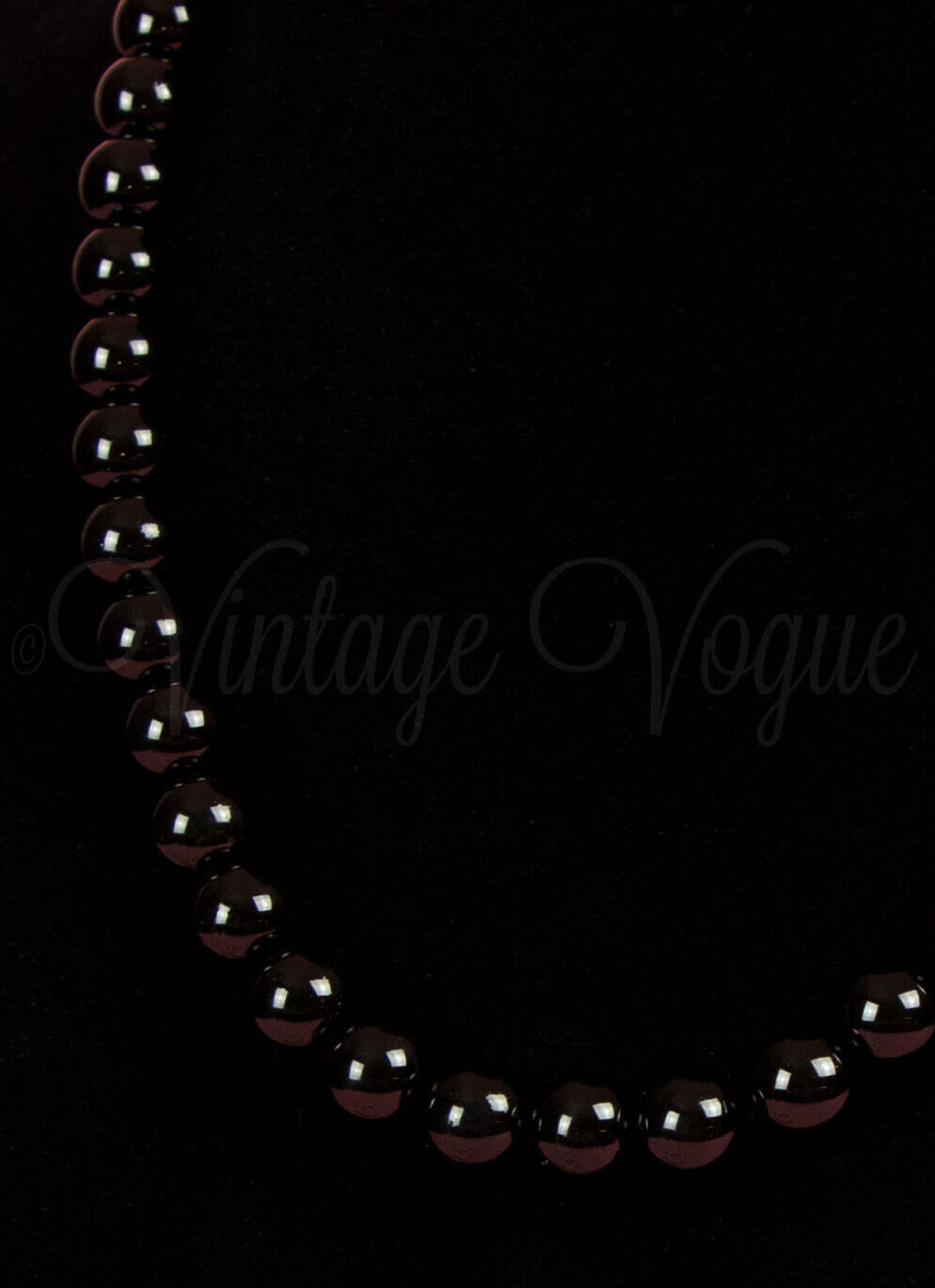 Collectif 50er Jahre Retro Vintage Perlen Halskette Dainty in Schwarz