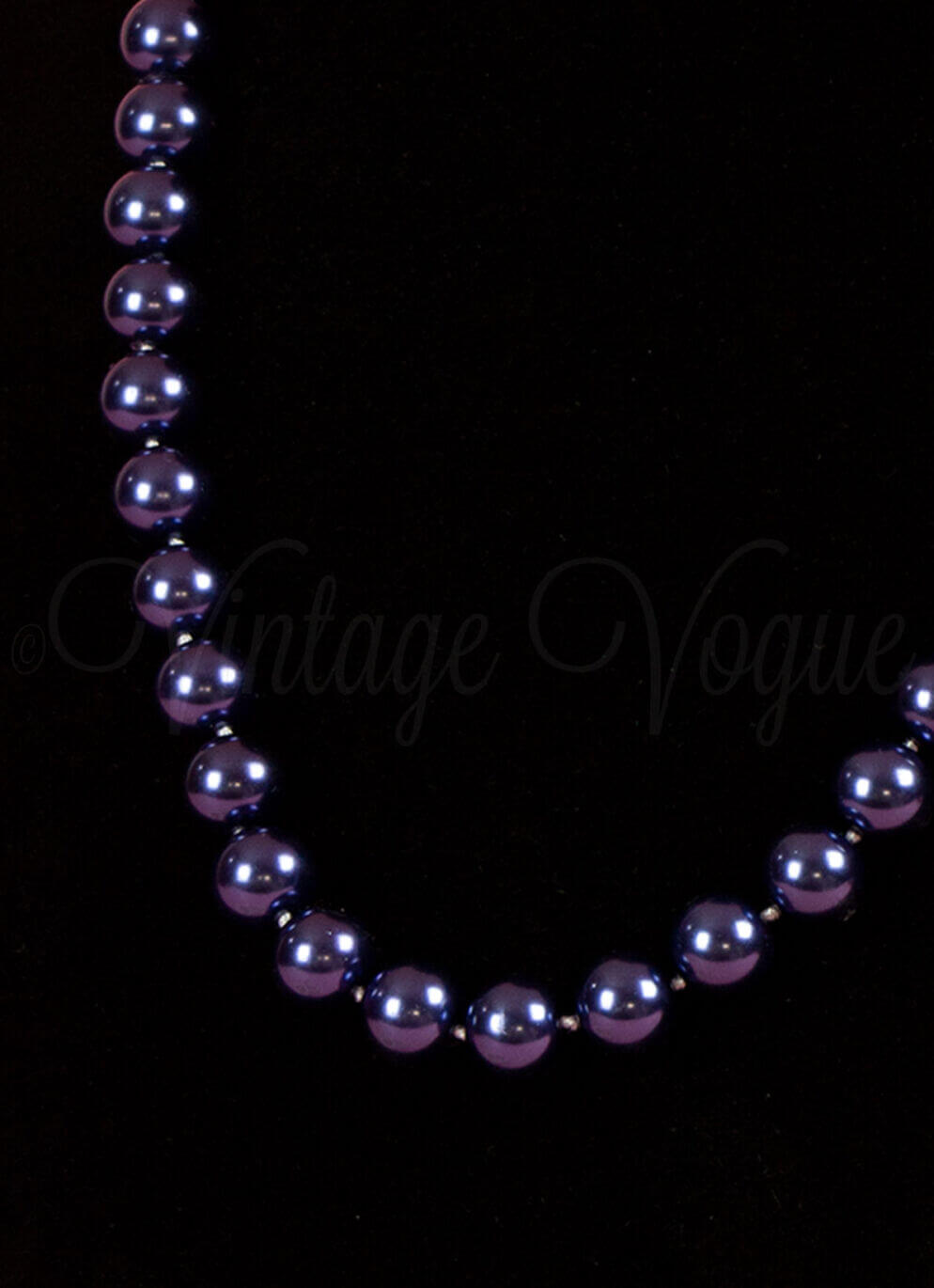 Forever Fifties 50er Jahre Retro Vintage Perlen Halskette in Blau