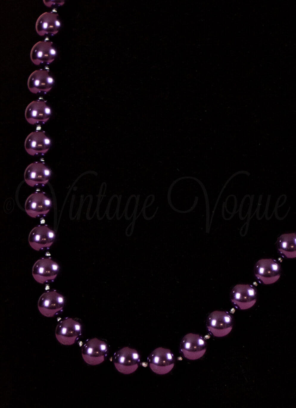 Forever Fifties 50er Jahre Retro Vintage Perlen Halskette in Lila
