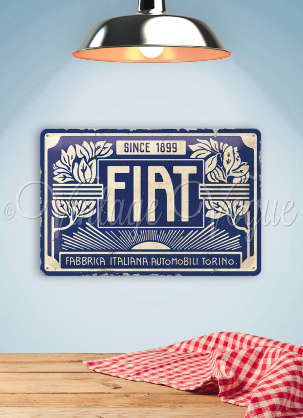 Nostalgic Art Retro Blechpostkarte Fiat - Since 1899