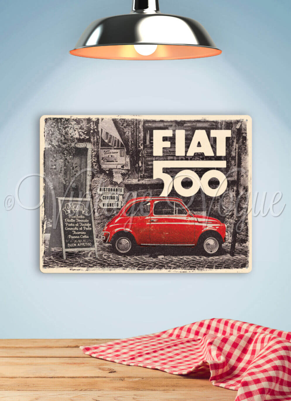 Nostalgic Art Retro Blechschild Fiat 500 30x40 cm