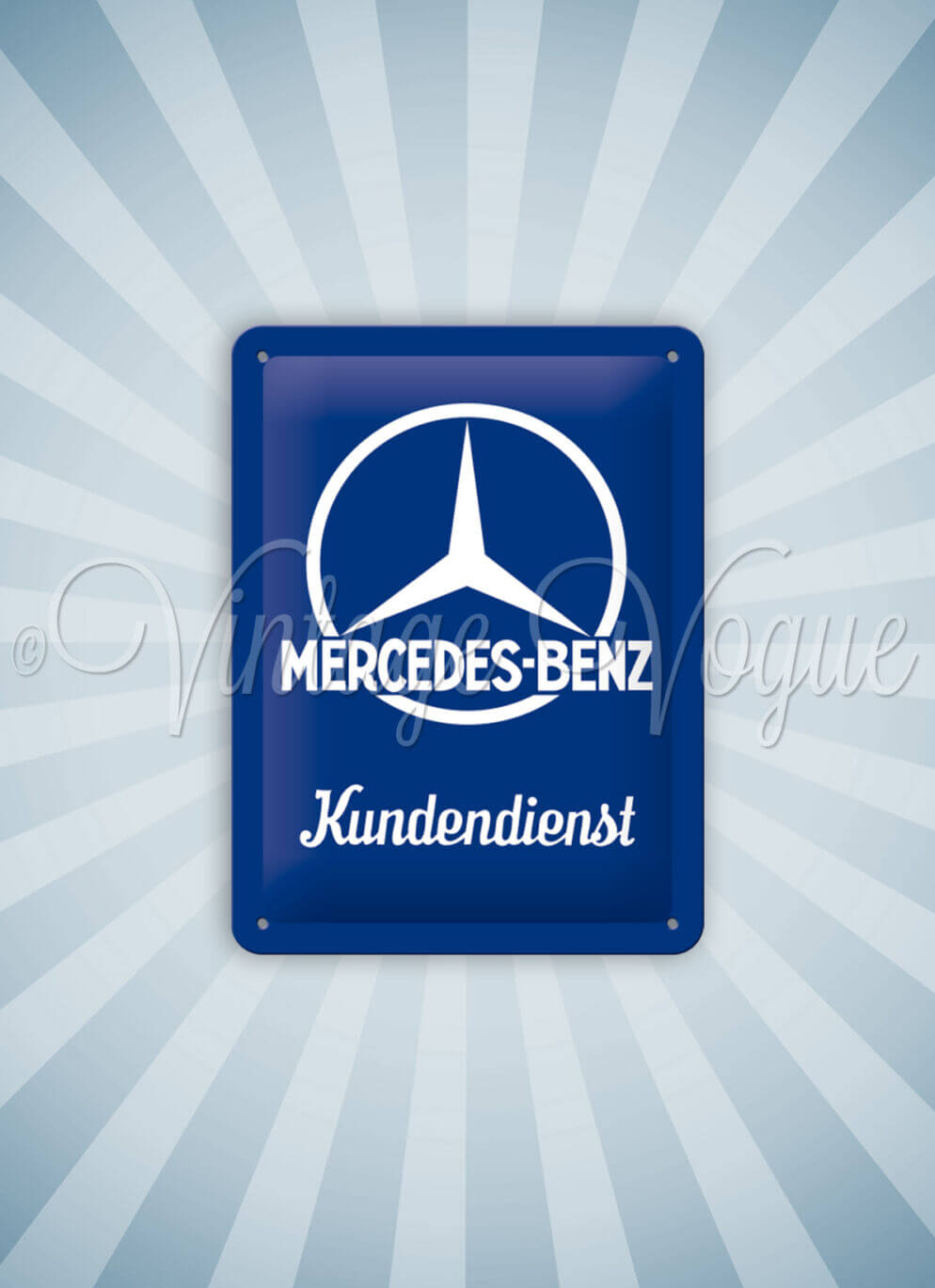 Nostalgic Art Retro Blechschild Mercedes Benz Kundendienst 15x20 cm