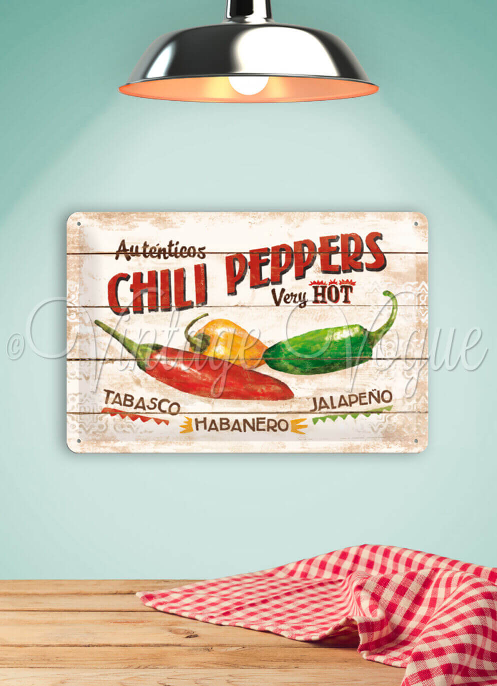 Nostalgic Art Retro Blechschild Chili Peppers 20x30 cm
