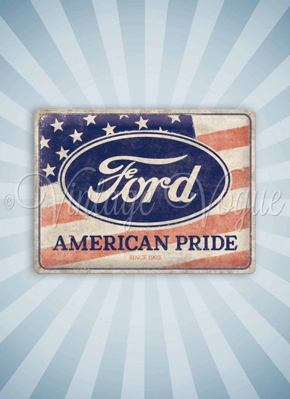 Nostalgic Art Retro Blechschild Ford - American Pride 30x40 cm