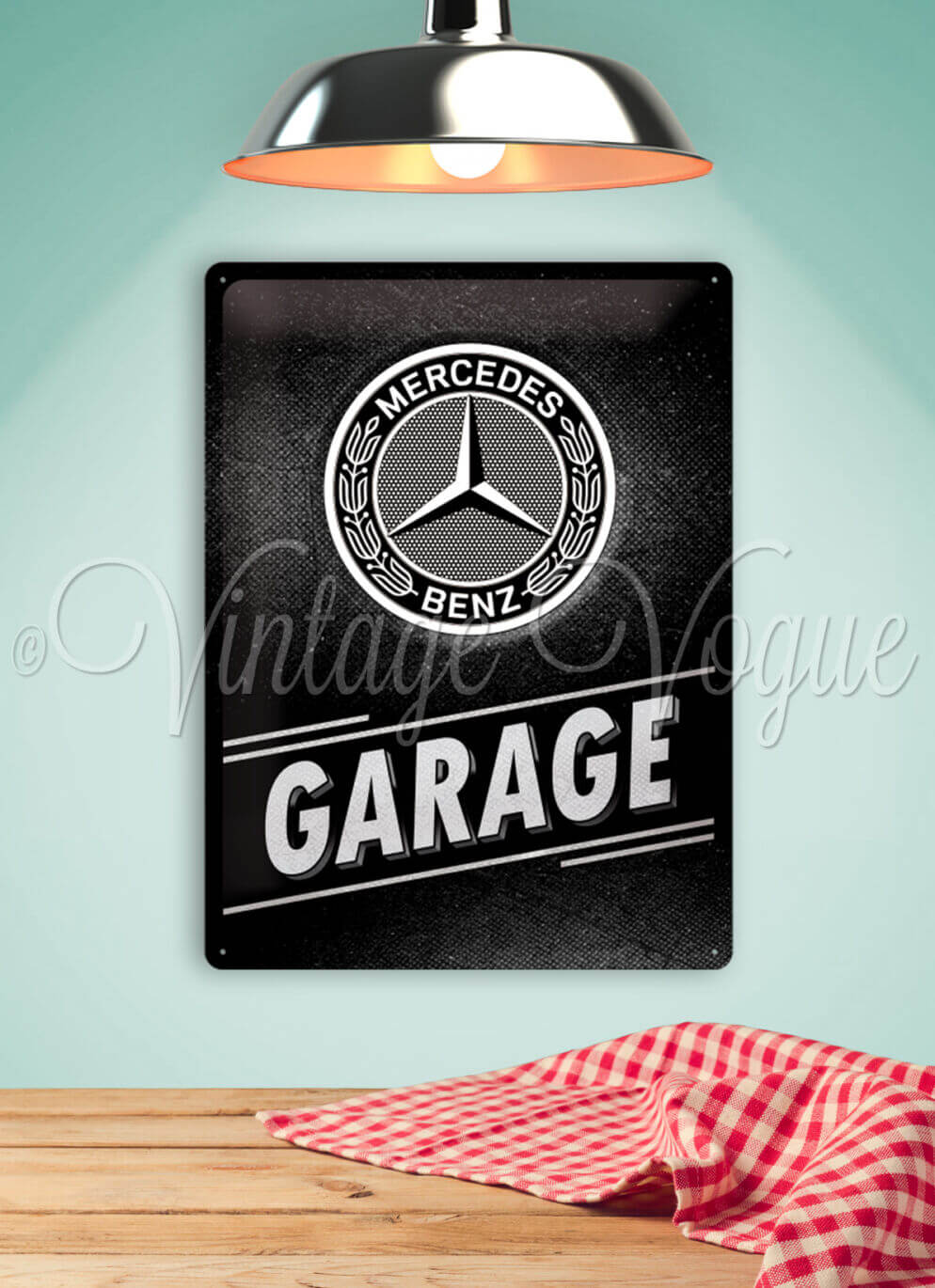 Nostalgic Art Retro Blechschild Mercedes Benz - Garage 30x40 cm