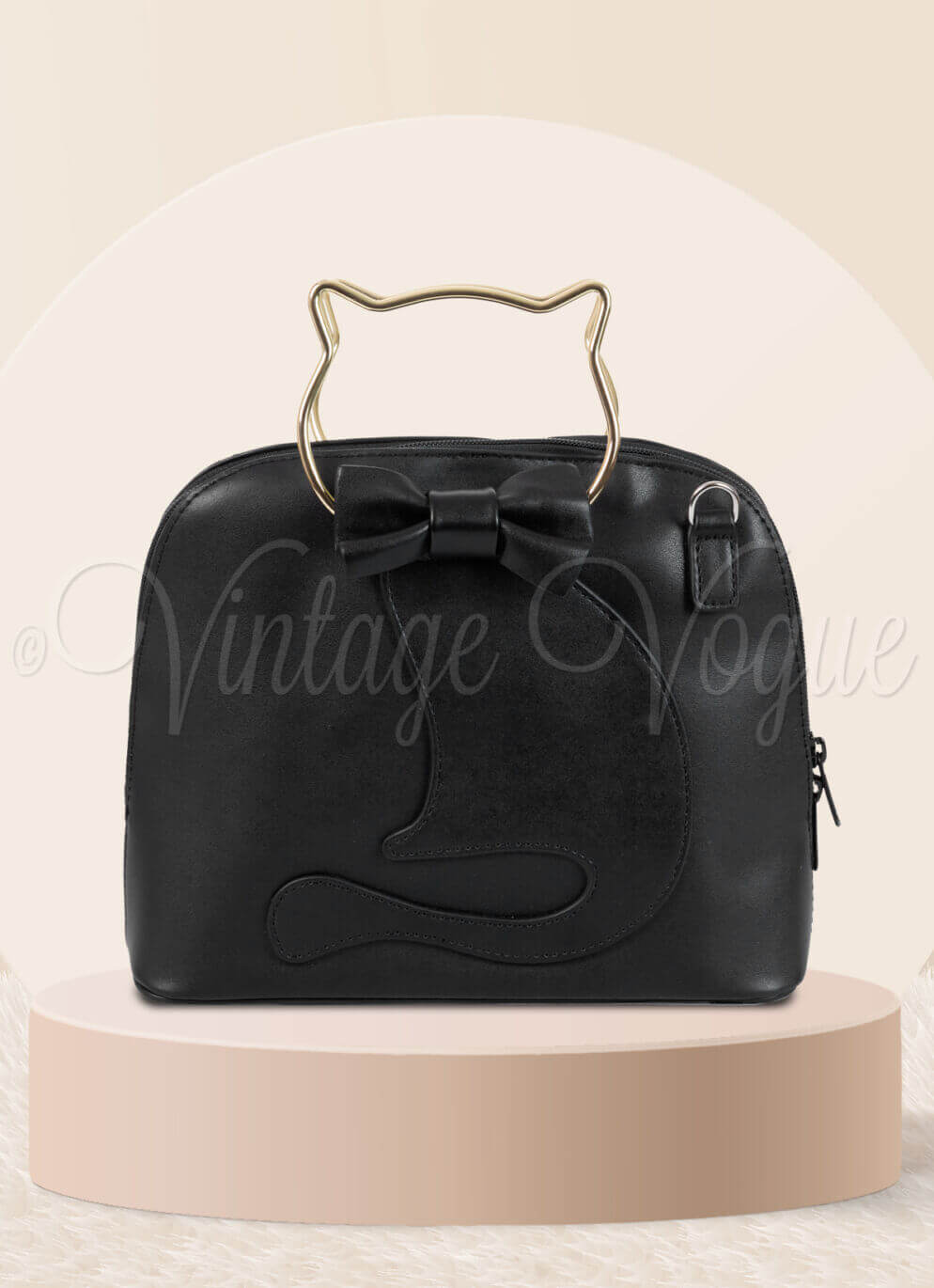 Banned Vintage Retro Katzen Handtasche Tasche Dixie Bag in Schwarz