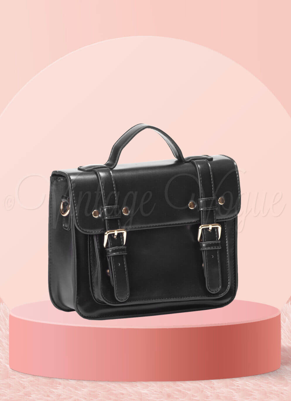 Banned Retro Mini Messenger Handtasche Tasche “Galatee Small Handbag” in Schwarz