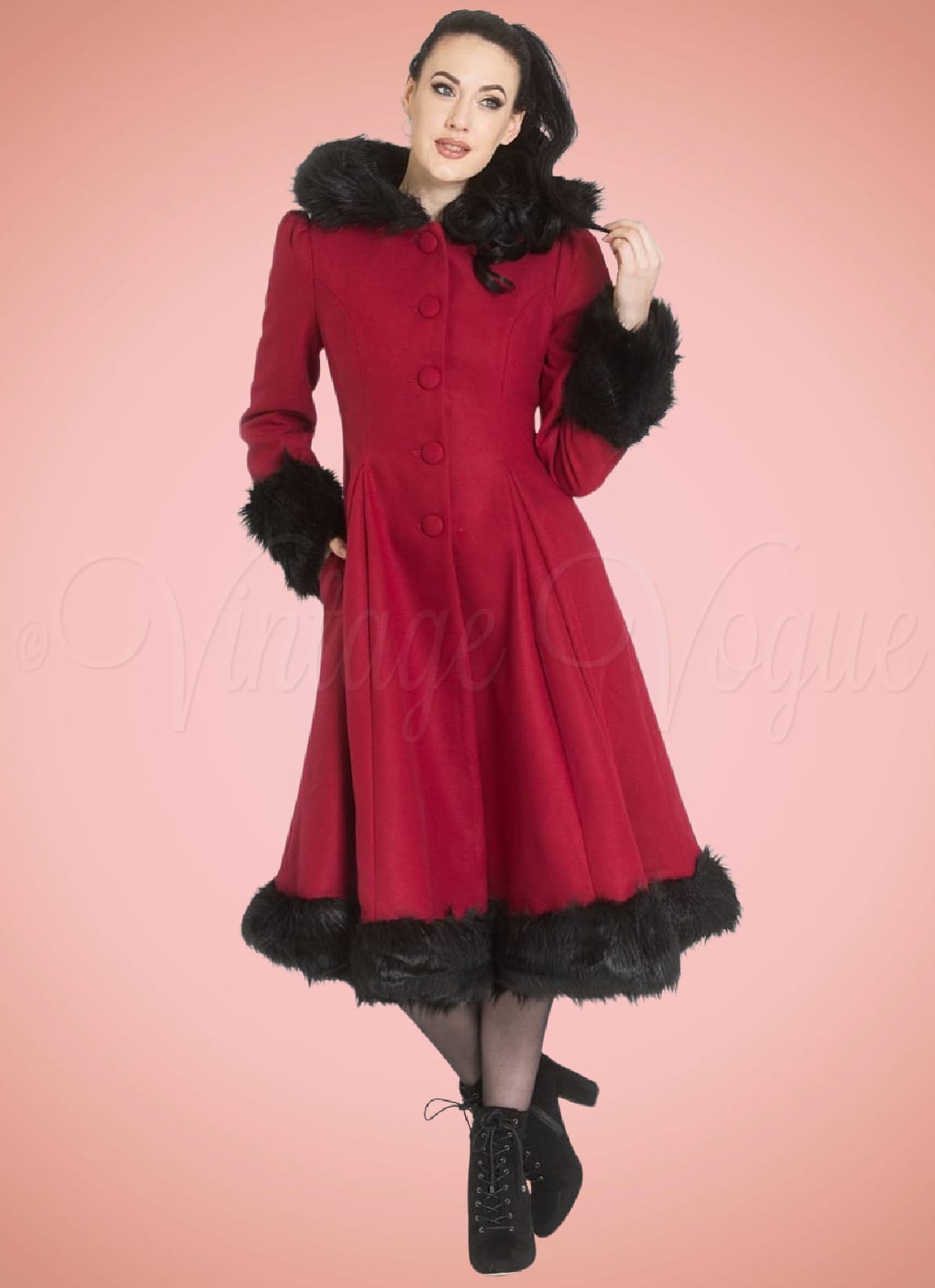 Hell Bunny on sale Red Coat