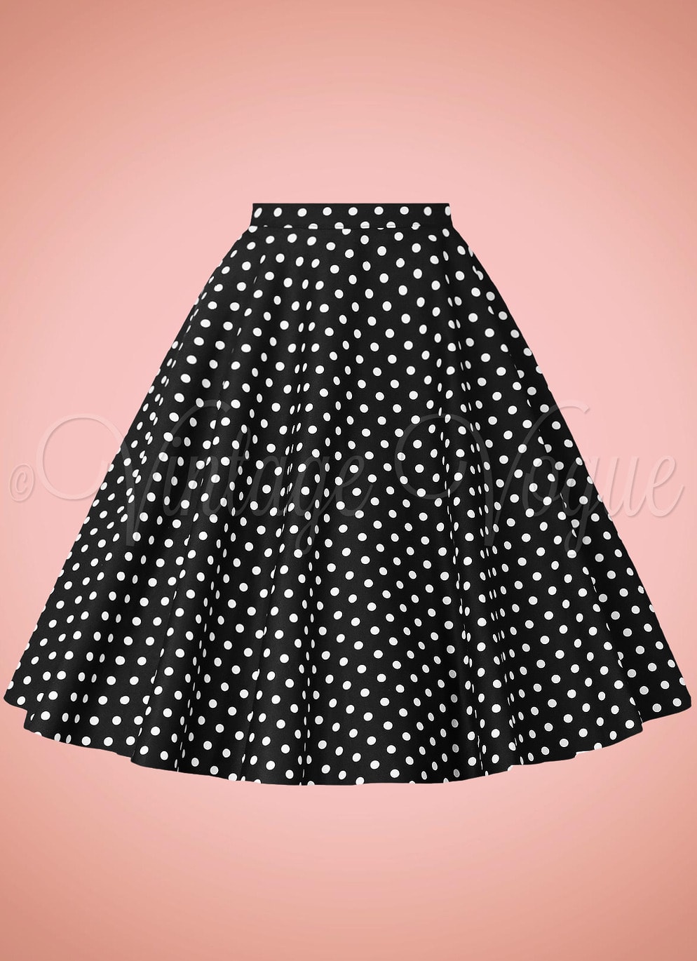 Banned 50er Jahre Retro Vintage Rockabilly High Waist Polka Dots Punkte Tellerrock Dot Days Skirt in Schwarz weiß gepunktet SK25567