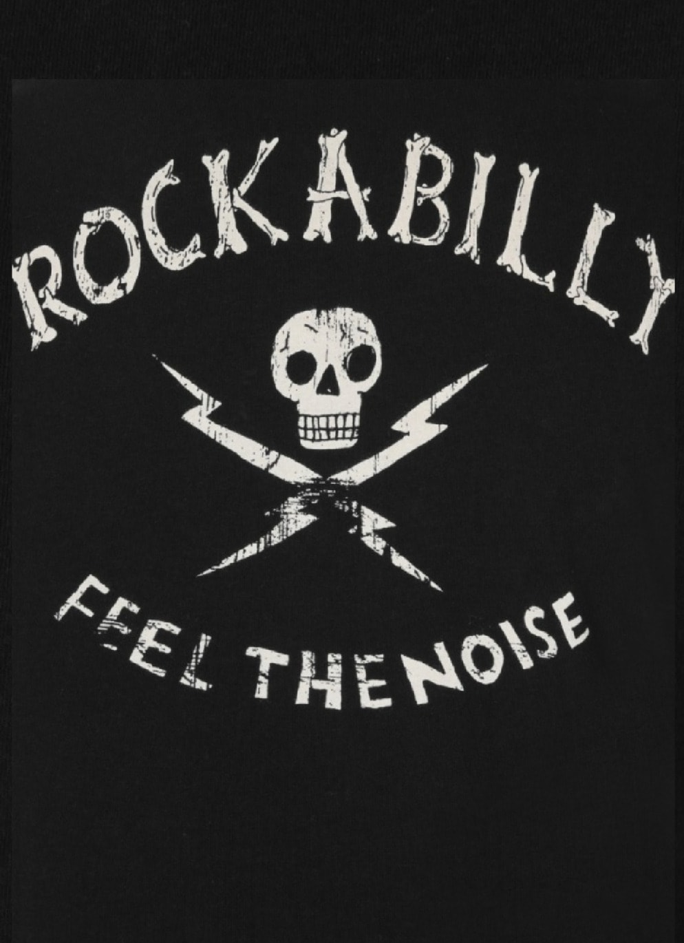 Chet Rock 50er Jahre Retro Rockabilly Herren T-Shirt Feel the Noise in Schwarz