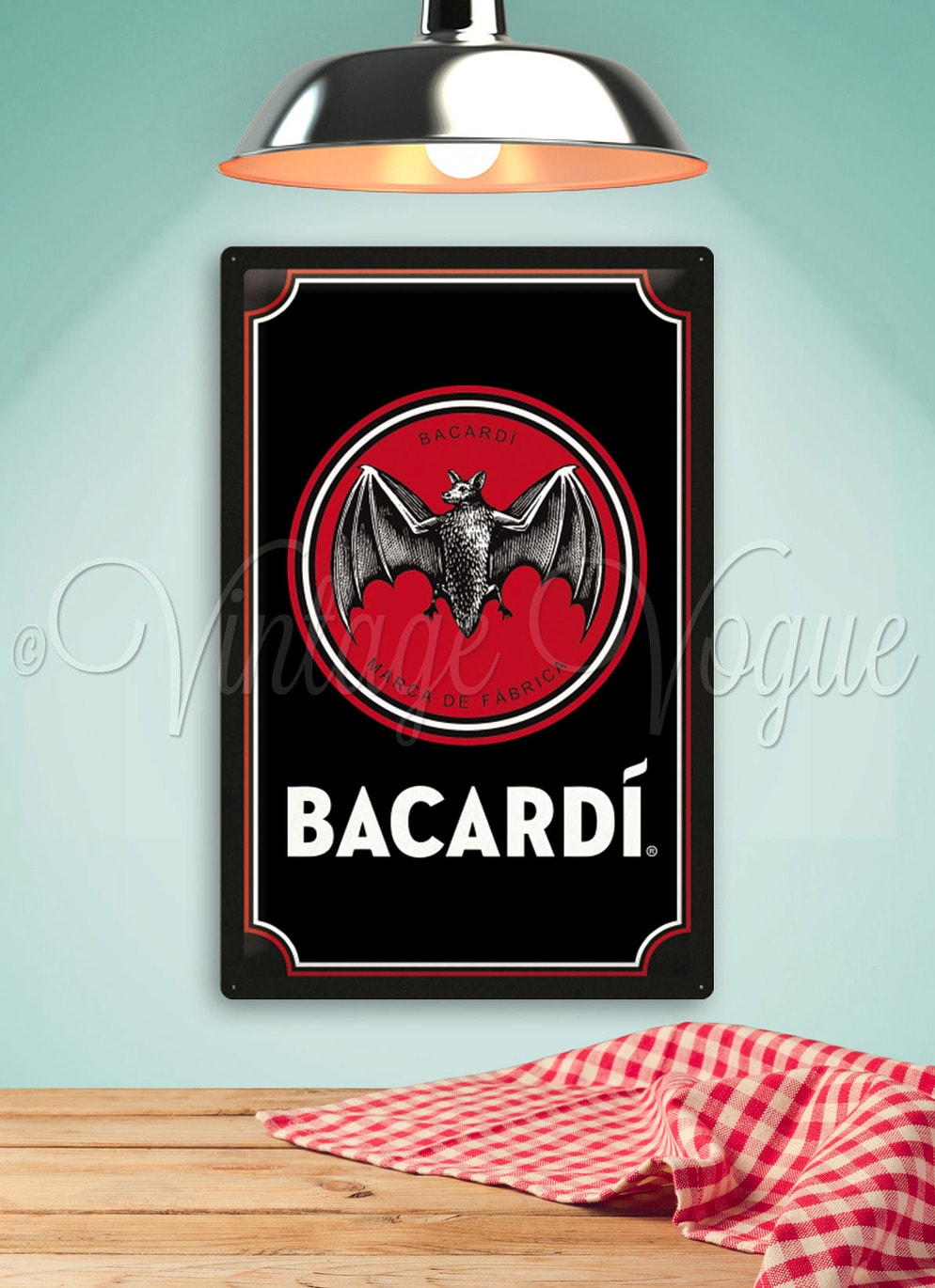Nostalgic Art Retro Blechschild Bacardi - Logo Black 40x60 cm