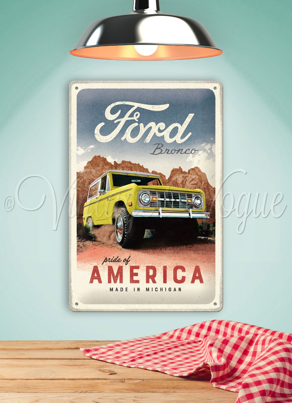 Nostalgic Art Retro Blechschild Ford - Bronco Pride of America 20x30 cm
