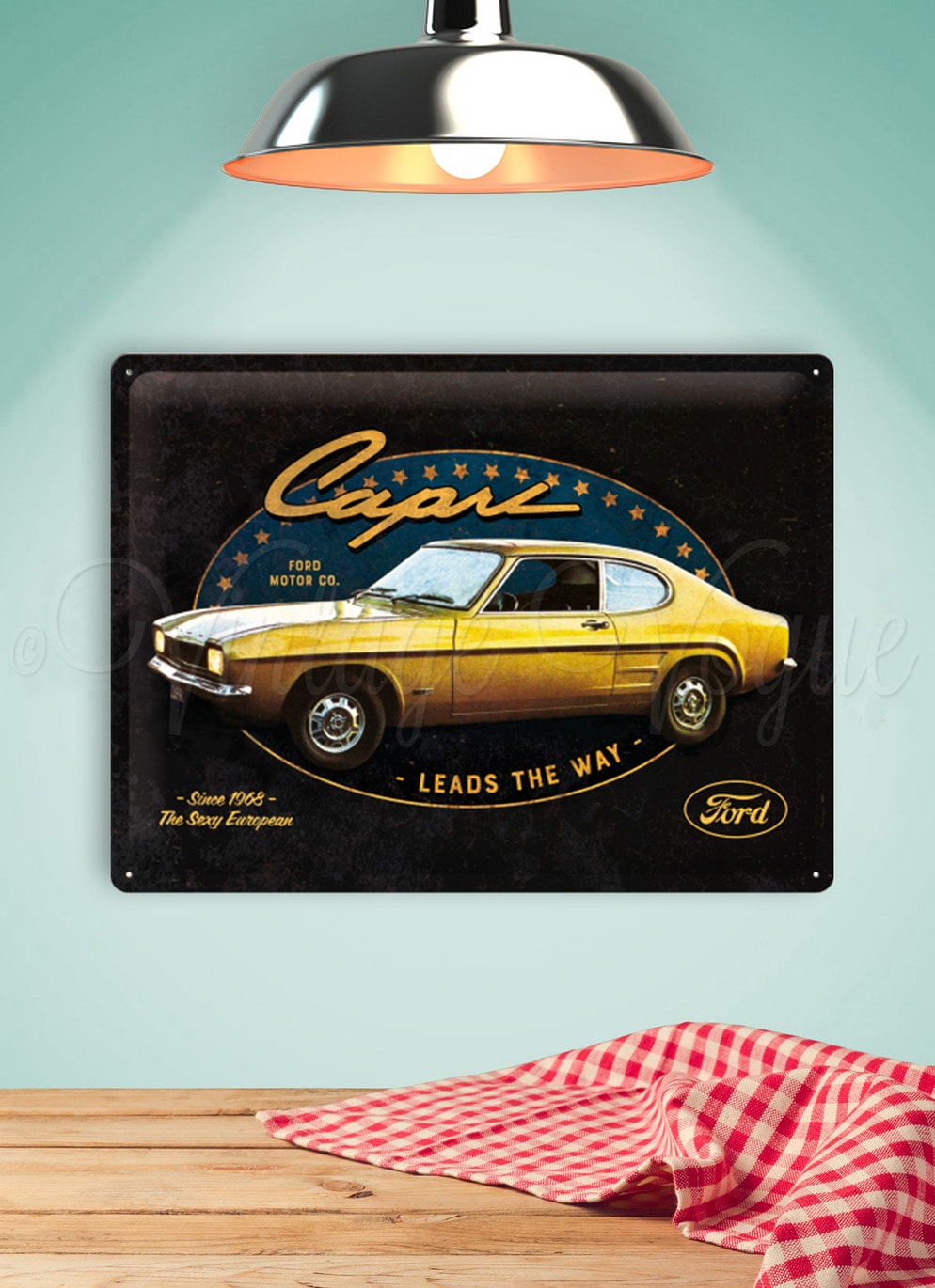 Nostalgic Art Retro Blechschild Ford - Capri Leads The Way 30x40 cm