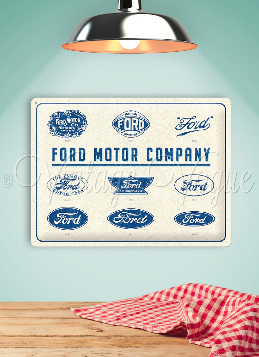 Nostalgic Art Retro Blechschild Ford - Logo Evolution 30x40 cm