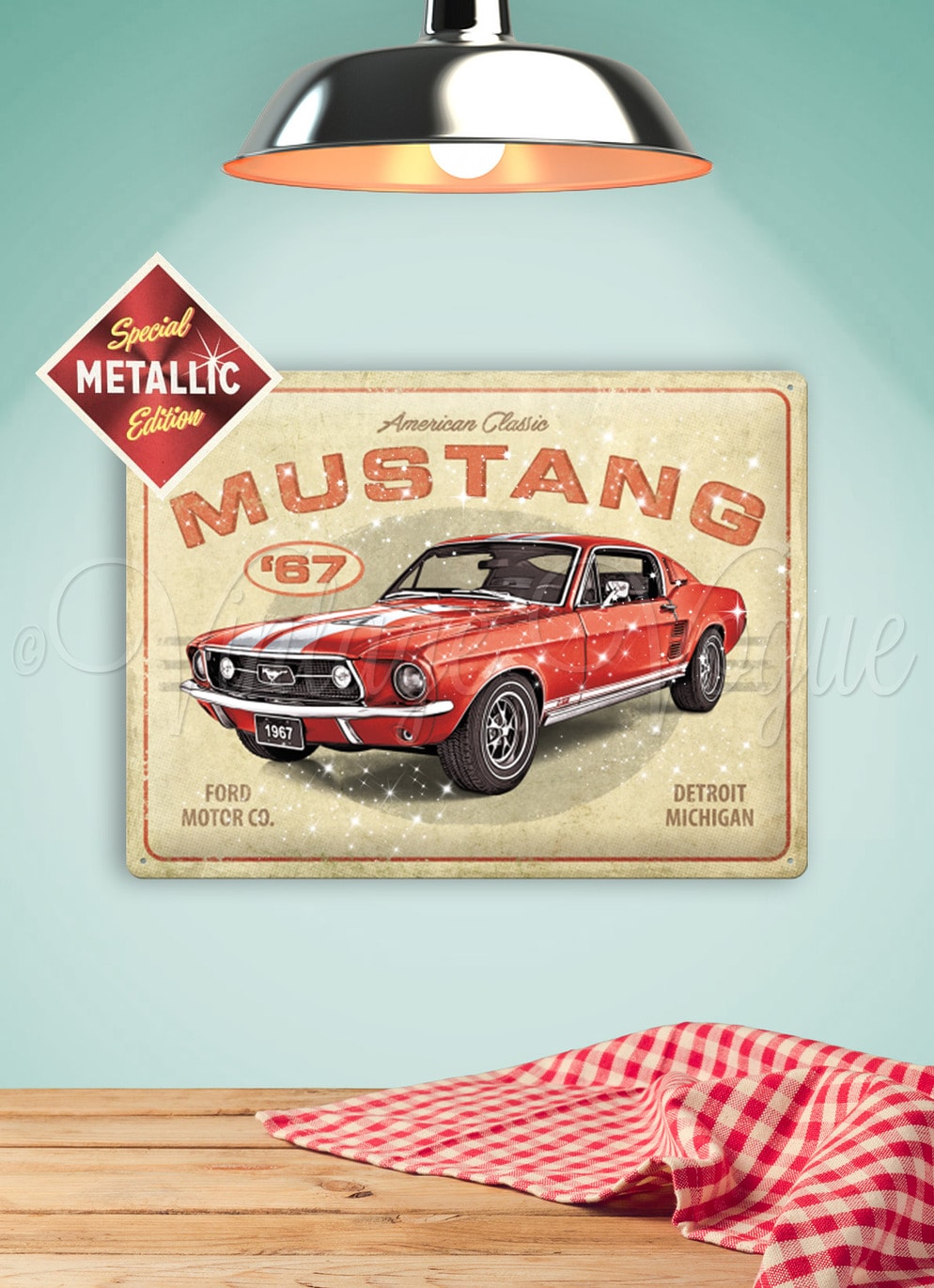 Nostalgic Art Retro Blechschild Ford - Mustang Metallic Edition 30x40 cm