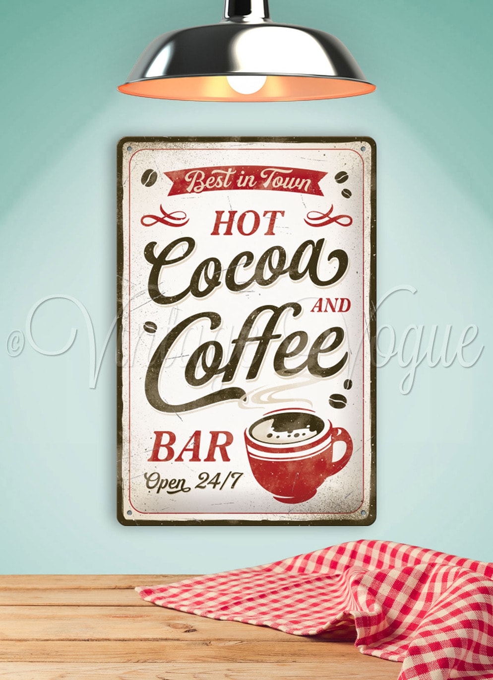 Nostalgic Art Retro Blechschild Hot Cocoa & Coffee 20x30 cm