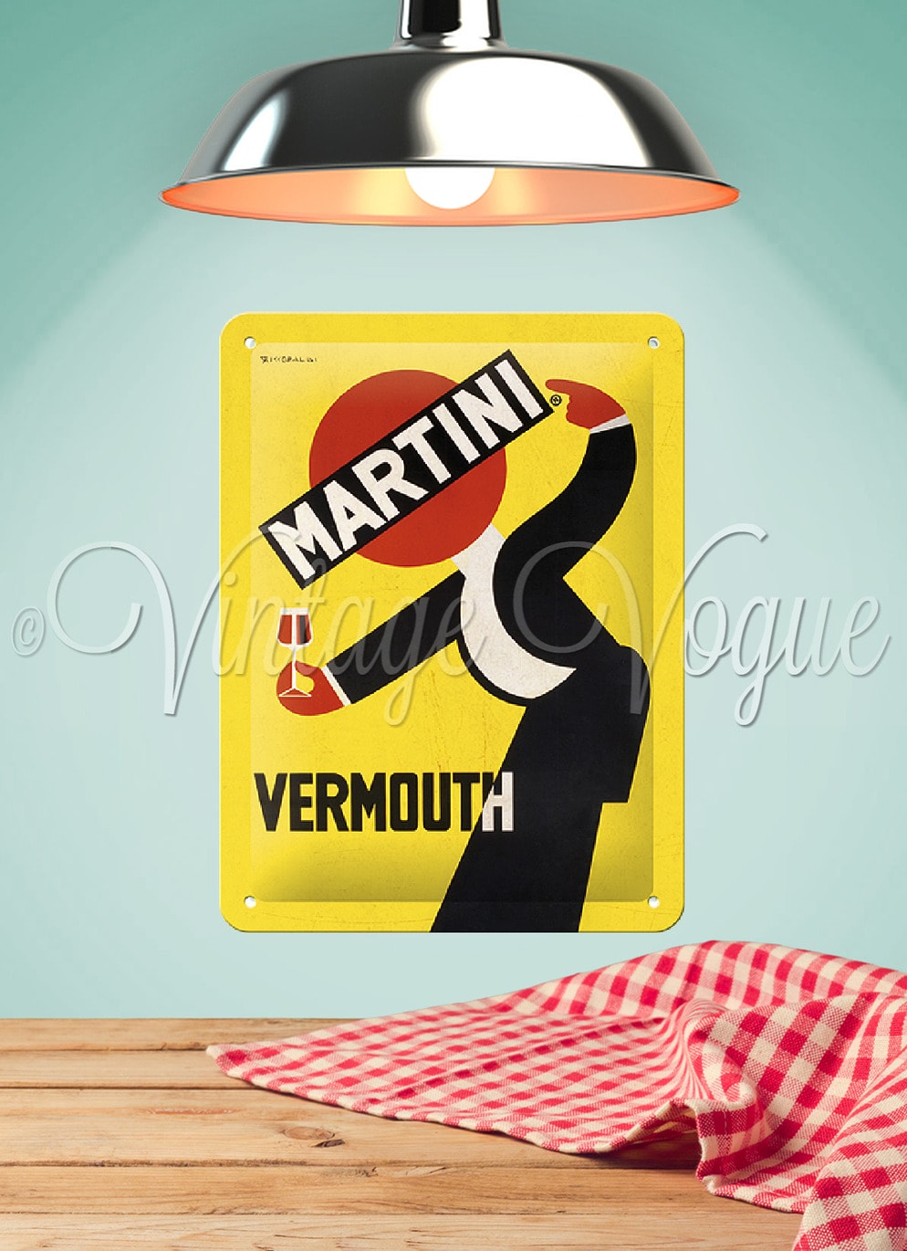 Nostalgic Art Retro Blechschild "Martini - Vermouth Waiter" 15x20 cm
