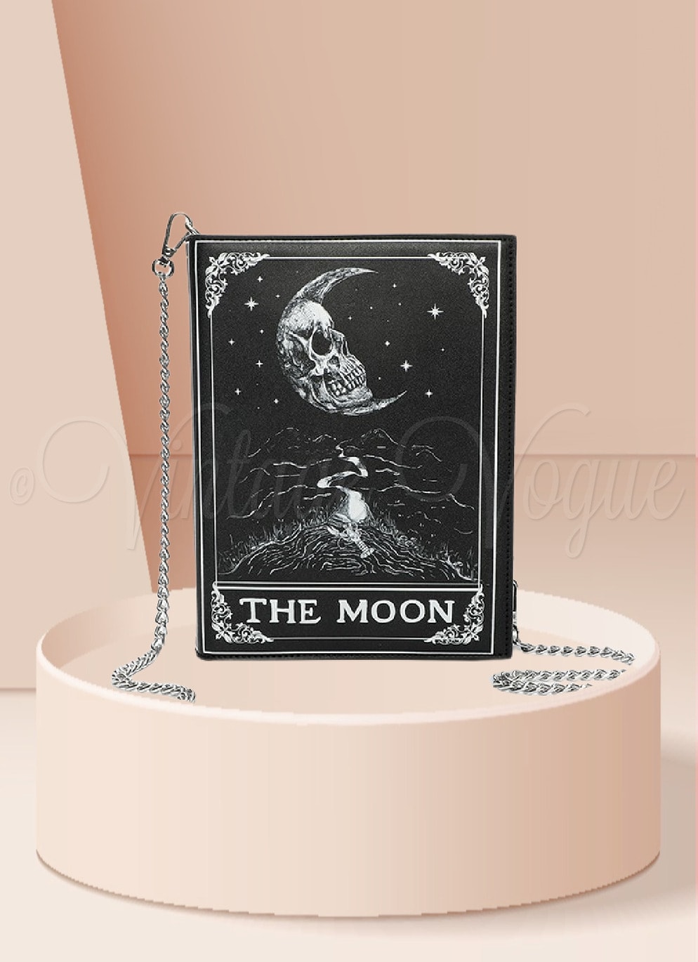 Jawbreaker Alternative Goth Clutch Tasche "Moon Tarot Book Bag" in Schwarz