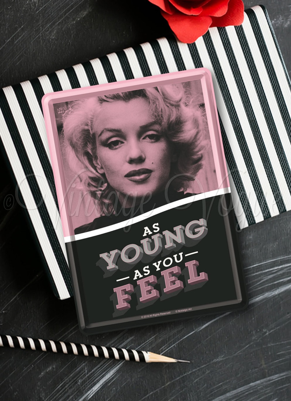 Nostalgic Art Retro Blechpostkarte Marilyn - As Young As You Feel