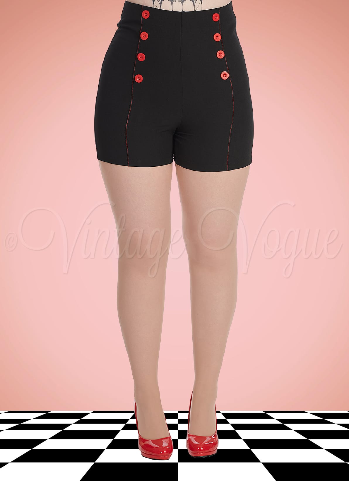 High waisted shorts rockabilly hotsell