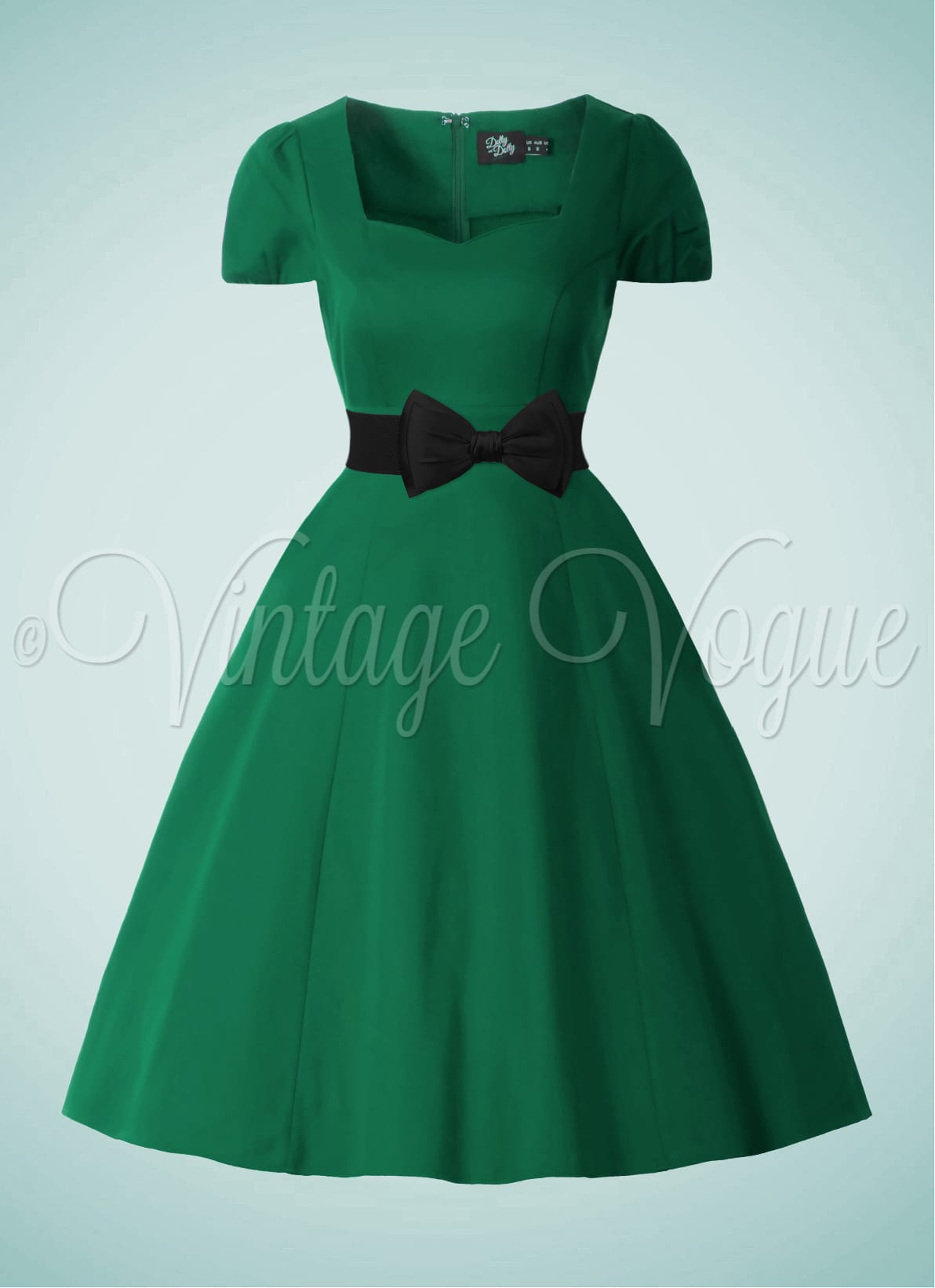 Dolly And Dotty 50's Retro Rockabilly Swing Kleid "Claudia Plain" In ...