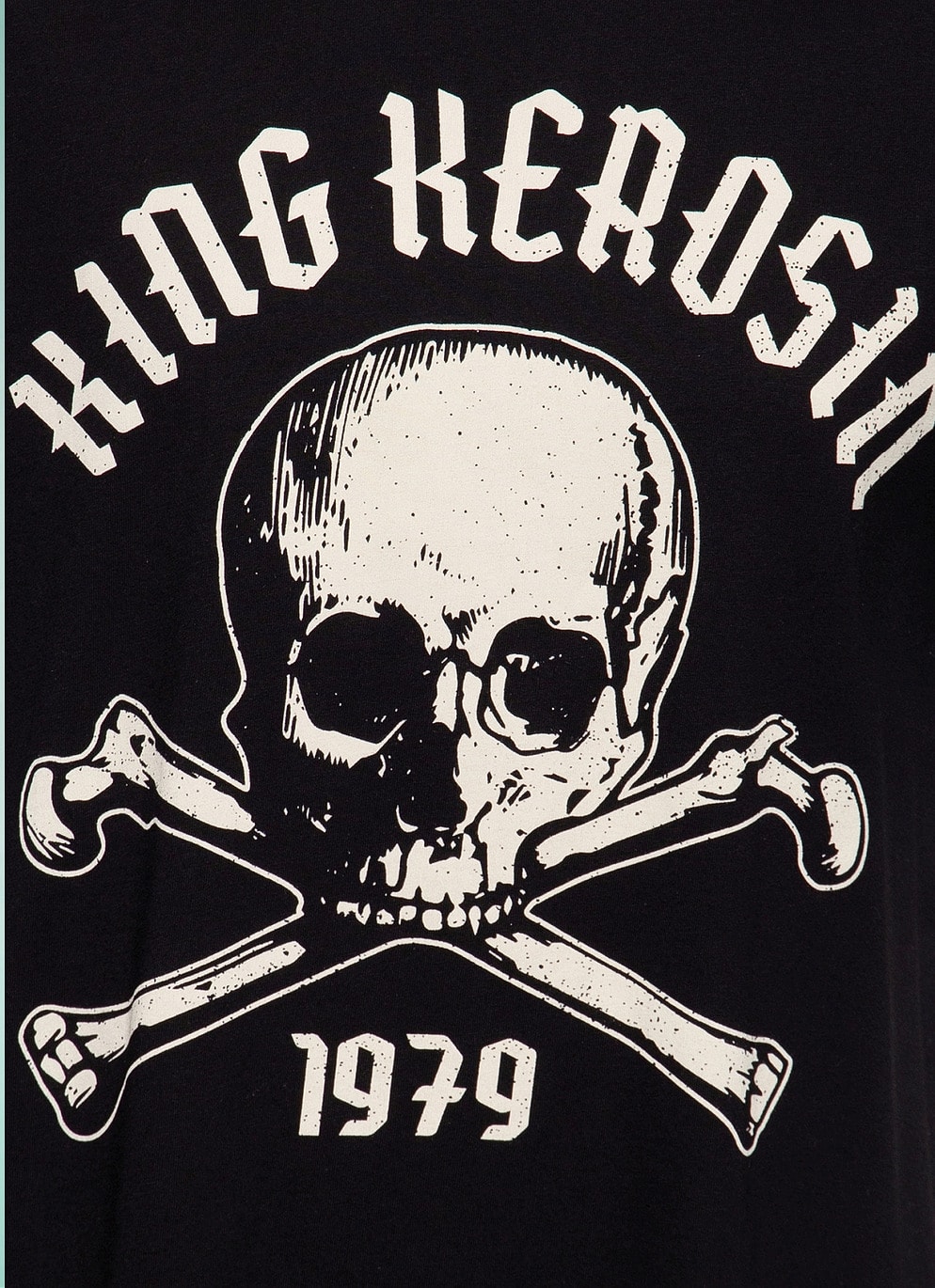 King Kerosin 50er Jahre Retro Rockabilly Herren T-Shirt Skull Palma in Schwarz KKU21003-200