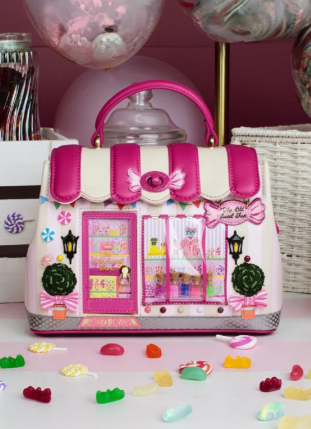Vendula London Retro Handtasche Old Sweet Shop Mini Grace Bag” in Pink