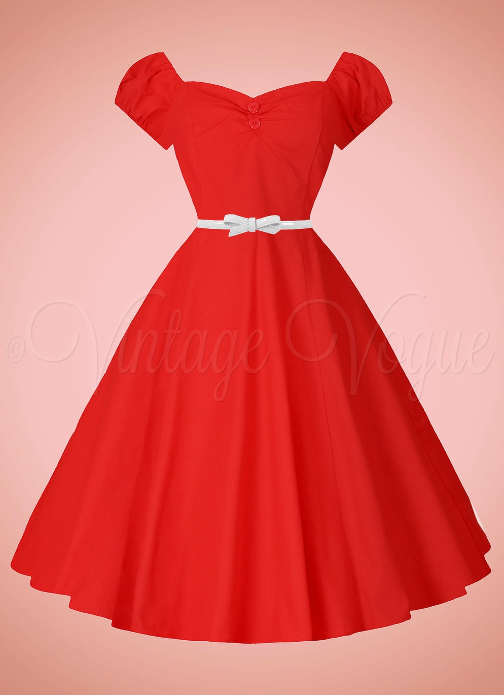 Banned Retro 50's Rockabilly Pin-Up Kleid Dance Swing Dress in Rot 50er Jahre Petticoat Damenkleid Swing Jive Lindy Hop Rock n Roll