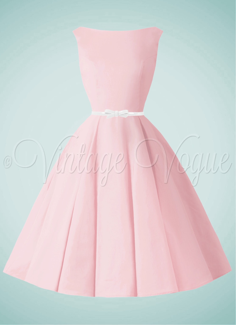 Forever Fifties 50's Retro Vintage Swing Kleid Audrey Plain Dress in Vintage Vogue 50er Jahre Petticoat Damenkleid Hochzeitsgast Sommerkleid Jive Lindy Hop