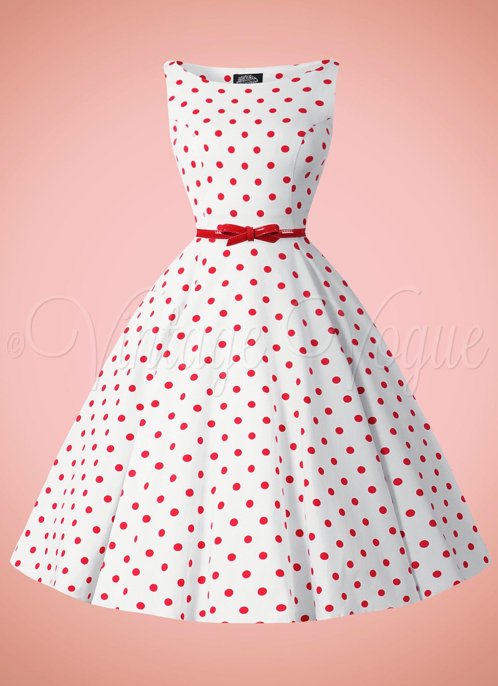 Hearts and Roses 50's Rockabilly Punkte Kleid Cindy Polka Dot Swing Dress in Weiß 50er Jahre Petticoat Damenkleid Jive Lindy Hop Punkte gepunktet tupfen