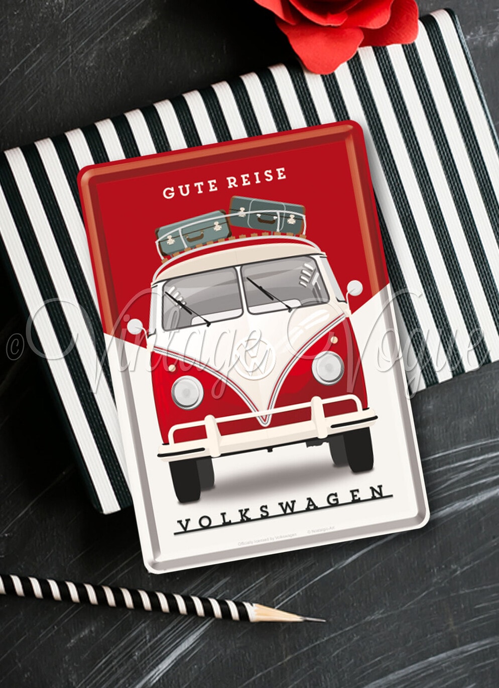 Nostalgic Art Retro Blechpostkarte Volkswagen - Gute Reise!