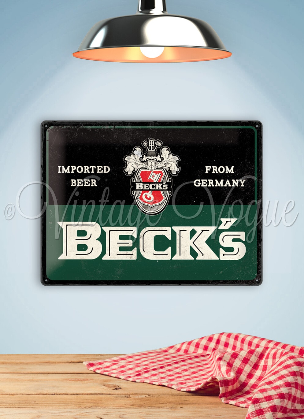 Nostalgic Art Retro Blechschild Beck's - Imported Beer 30x40 cm